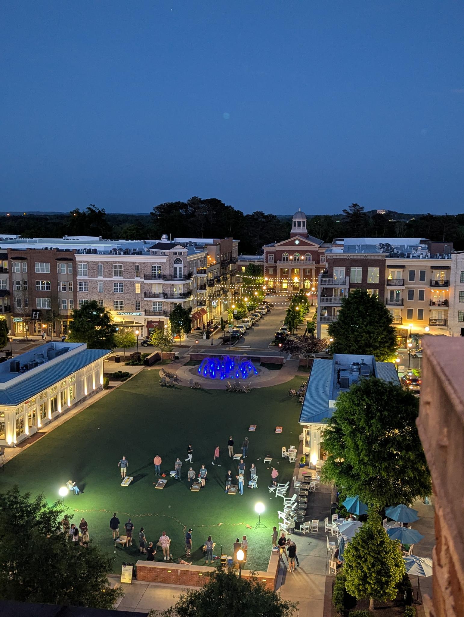 Alpharetta rooftop at night