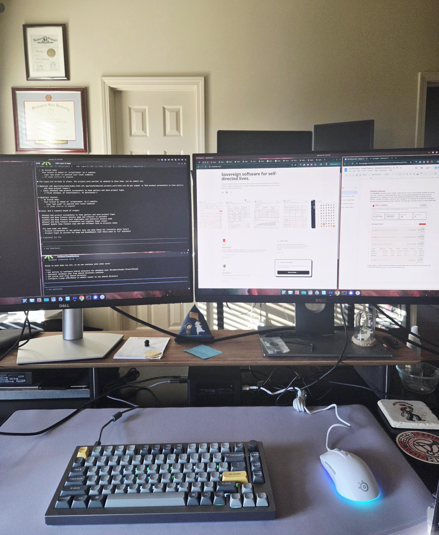 Software development workspace