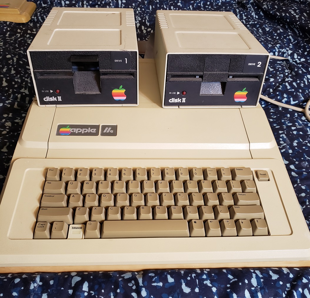 Apple IIe with Disk II drives